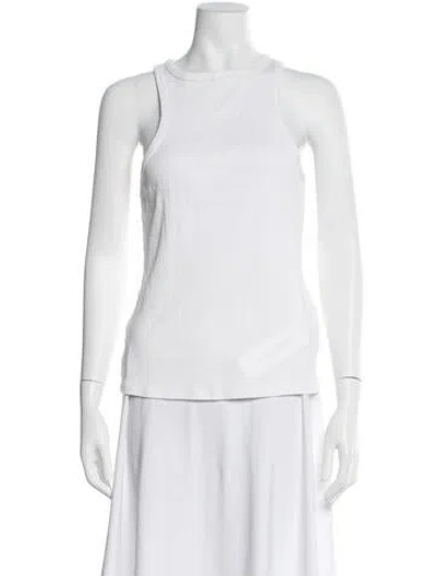 Pre-owned Agolde Crew Neck Sleeveless Top In White