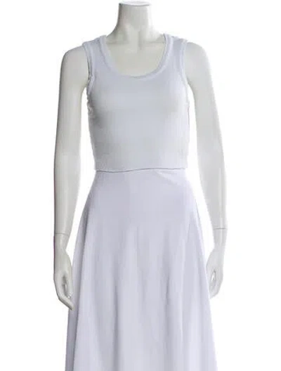 Pre-owned Agolde Crew Neck Sleeveless Top In White