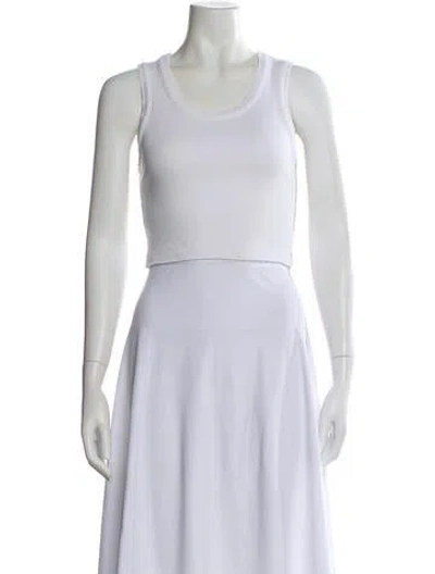 Pre-owned Agolde Crew Neck Sleeveless Top In White