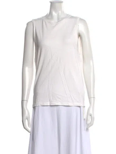 Pre-owned Agolde Crew Neck Sleeveless Top In White