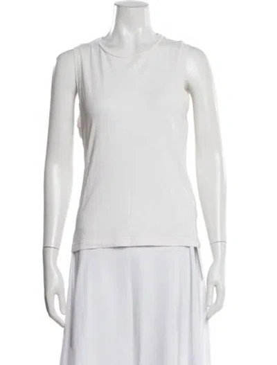 Pre-owned Agolde Crew Neck Sleeveless Top In White