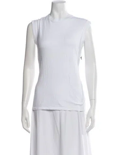 Pre-owned Agolde Crew Neck Sleeveless Top In White