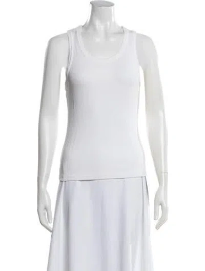 Pre-owned Agolde Crew Neck Sleeveless Top In White