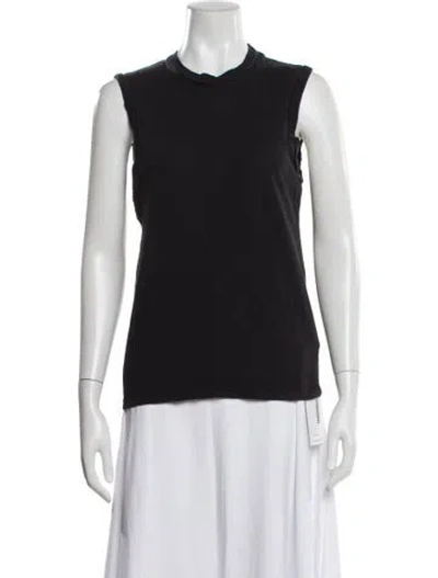 Pre-owned Agolde Crew Neck Sleeveless T-shirt In Black