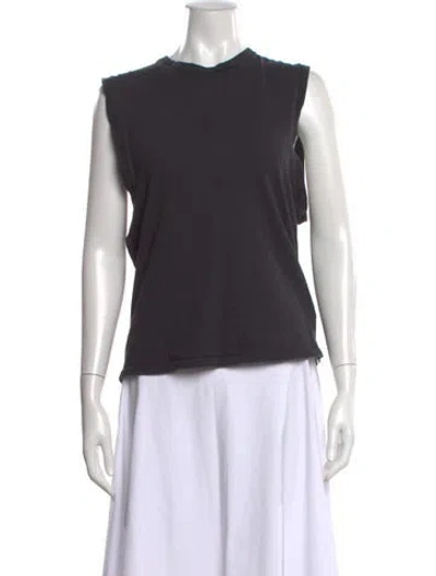 Pre-owned Agolde Crew Neck Sleeveless T-shirt In Blue