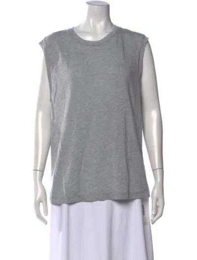 Pre-owned Agolde Crew Neck Sleeveless T-shirt In Gray
