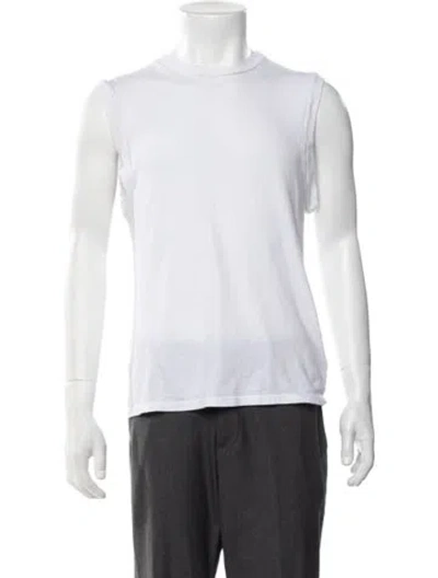 Pre-owned Agolde Crew Neck Sleeveless T-shirt In White