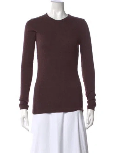 Pre-owned Agolde Crew Neck Sweater In Burgundy