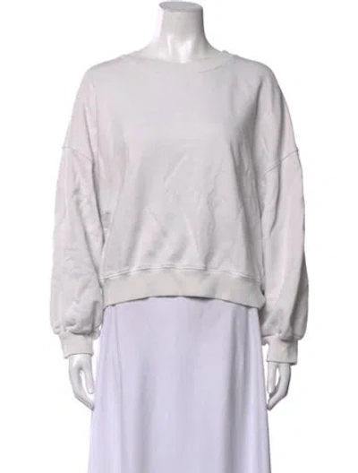 Pre-owned Agolde Crew Neck Sweater In White