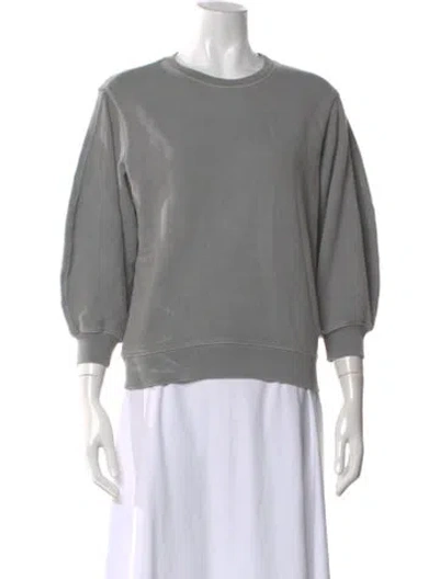 Pre-owned Agolde Crew Neck Three-quarter Sleeve Sweatshirt In Gray