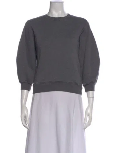 Pre-owned Agolde Crew Neck Three-quarter Sleeve Sweatshirt In Gray