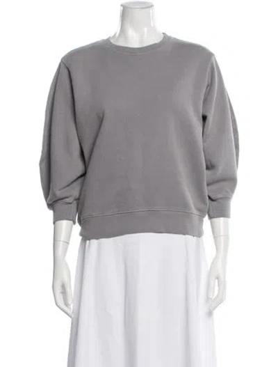 Pre-owned Agolde Crew Neck Three-quarter Sleeve Sweatshirt In Gray