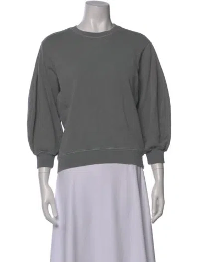 Pre-owned Agolde Crew Neck Three-quarter Sleeve Sweatshirt In Gray