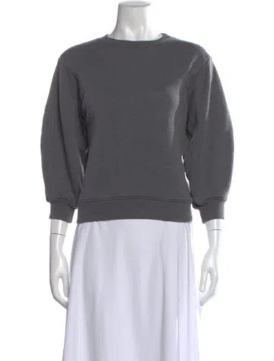 Pre-owned Agolde Crew Neck Three-quarter Sleeve Sweatshirt In Gray