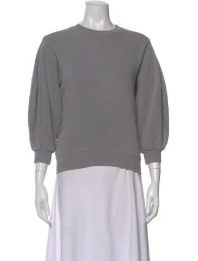 Pre-owned Agolde Crew Neck Three-quarter Sleeve Sweatshirt In Gray