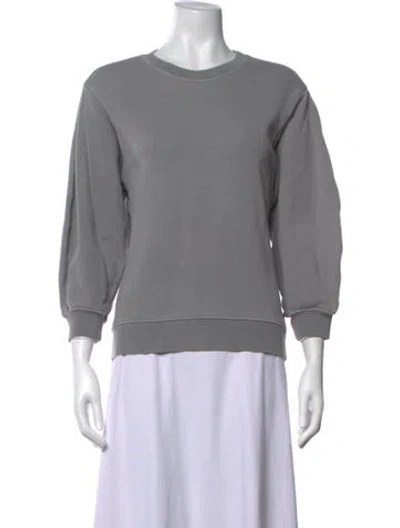 Pre-owned Agolde Crew Neck Three-quarter Sleeve Sweatshirt In Gray