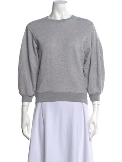 Pre-owned Agolde Crew Neck Three-quarter Sleeve Sweatshirt In Grey