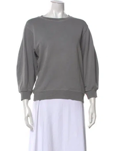 Pre-owned Agolde Crew Neck Three-quarter Sleeve Sweatshirt In Grey