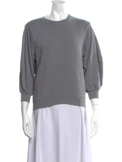 Pre-owned Agolde Crew Neck Three-quarter Sleeve Sweatshirt In Grey