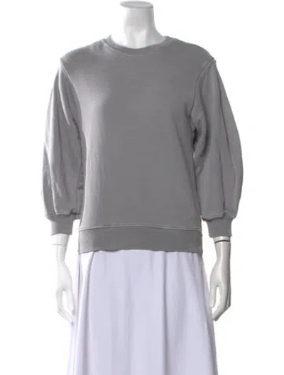 Pre-owned Agolde Crew Neck Three-quarter Sleeve Sweatshirt In Grey