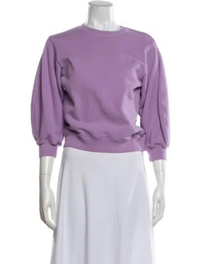 Pre-owned Agolde Crew Neck Three-quarter Sleeve Sweatshirt In Purple