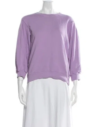 Pre-owned Agolde Crew Neck Three-quarter Sleeve Sweatshirt In Purple