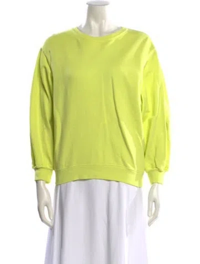 Pre-owned Agolde Crew Neck Three-quarter Sleeve Sweatshirt In Yellow