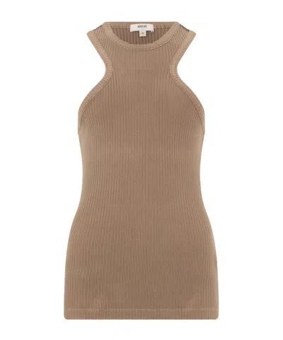 Agolde Crew Neck Vest In Neutral
