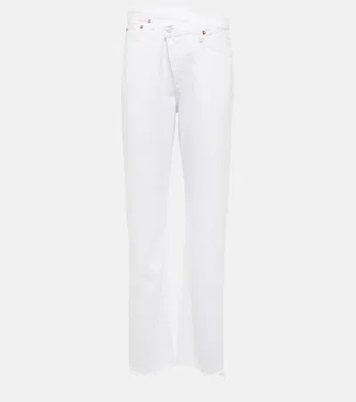 Agolde Criss Cross Jeans In Milkshake White