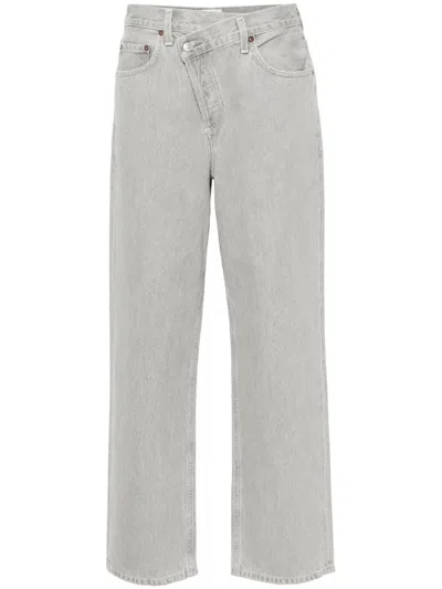 AGOLDE CRISS CROSS HIGH-WAIST STRAIGHT-LEG JEANS