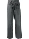 Agolde Women's Crossover Straight-leg Jeans In Shambles