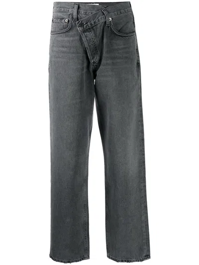Agolde Criss Cross Jean Clothing In Gray