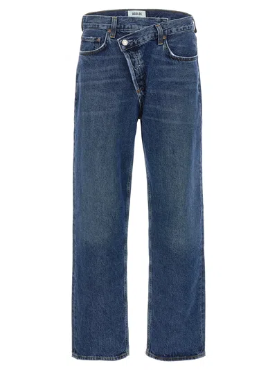 Agolde 'criss Cross' Jeans In Blue