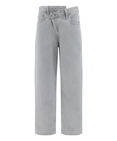 Agolde Criss Cross Jeans In Grey