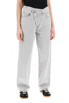 Agolde Criss Cross Jeans In Yellow