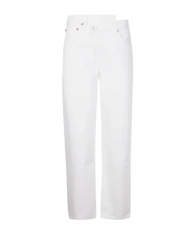 AGOLDE AGOLDE CRISS CROSS MID-RISE STRAIGHT-LEG JEANS