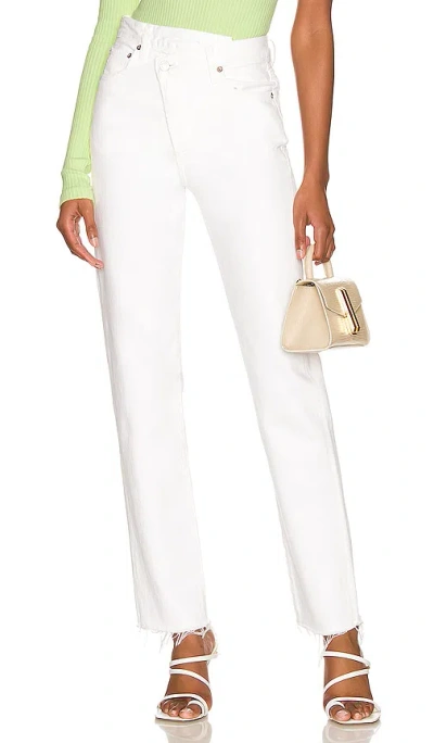 Agolde Criss Cross Jeans In Milkshake White