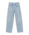 Agolde Blue Jeans With Wide Leg And Logo Patch On The Rear In Blue