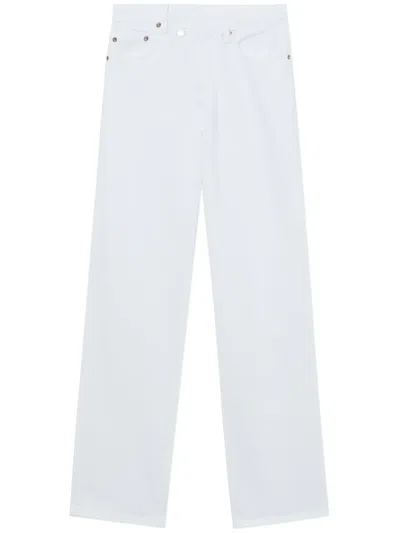 Agolde 90s Crop Mid Rise Loose Straight Jean In Element In White