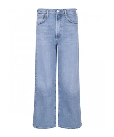 Agolde Crop Jeans In Blue