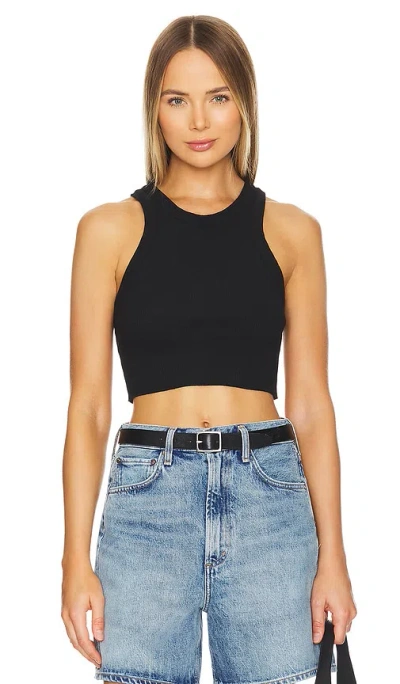 Agolde Cropped Bailey Tank In Black