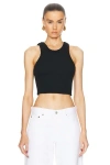 Agolde Cropped Bailey Tank In Black