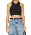 Agolde Cropped Bailey Tank In Black