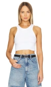 Agolde Poppy Cropped Tank In White