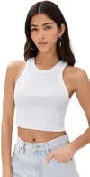 Agolde Poppy Cropped Tank In White