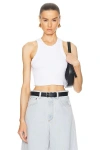 Agolde Poppy Cropped Tank In White