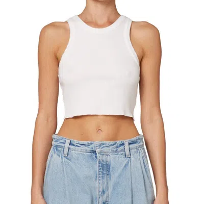 Agolde Cropped Bailey Tank In White