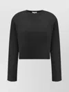 AGOLDE CROPPED LONG SLEEVE MONOCHROME TOP