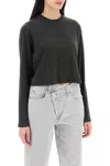 Agolde Mason Crop Long Sleeve Tee In Multi