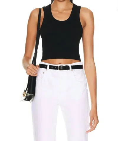 Agolde Cropped Poppy Tank Top In Black